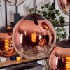Gastor Hängeleuchte Glas 20 cm, 25 cm Klar, Kupferfarben, 6-flammig