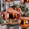 Gastor Hängeleuchte Glas 20 cm, 25 cm, 30 cm Klar, Kupferfarben, 6-flammig