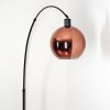 Koyoto Stehleuchte Glas 25 cm Schwarz, 1-flammig