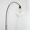Ripoll Bogenstehlampe Glas 25 cm Schwarz, 1-flammig