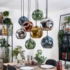 Ripoll Hängeleuchte Glas 25 cm Naturfarben, Schwarz, 8-flammig