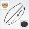 Ripoll Stehleuchte Glas 25 cm Schwarz, 1-flammig