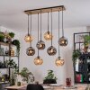 Ripoll Hängeleuchte Glas 20 cm Naturfarben, Schwarz, 8-flammig