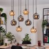 Ripoll Hängeleuchte Glas 20 cm Naturfarben, Schwarz, 8-flammig
