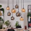 Ripoll Hängeleuchte Glas 20 cm, 25 cm Naturfarben, Schwarz, 8-flammig