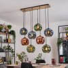 Ripoll Hängeleuchte Glas 25 cm Naturfarben, Schwarz, 8-flammig