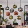 Ripoll Hängeleuchte Glas 25 cm Naturfarben, Schwarz, 8-flammig
