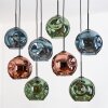 Ripoll Hängeleuchte Glas 25 cm Naturfarben, Schwarz, 8-flammig