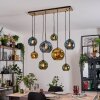 Ripoll Hängeleuchte Glas 15 cm, 20 cm, 25 cm Naturfarben, Schwarz, 8-flammig