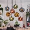 Ripoll Hängeleuchte Glas 25 cm Naturfarben, Schwarz, 8-flammig