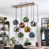 Ripoll Hängeleuchte Glas 25 cm Naturfarben, Schwarz, 8-flammig