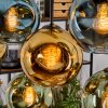 Ripoll Hängeleuchte Glas 20 cm Naturfarben, Schwarz, 8-flammig
