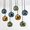 Ripoll Hängeleuchte Glas 20 cm Naturfarben, Schwarz, 8-flammig