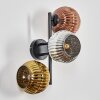Ripoll Wandleuchte Glas 15 cm Chrom, Gold, Kupferfarben, Rauchfarben, 3-flammig