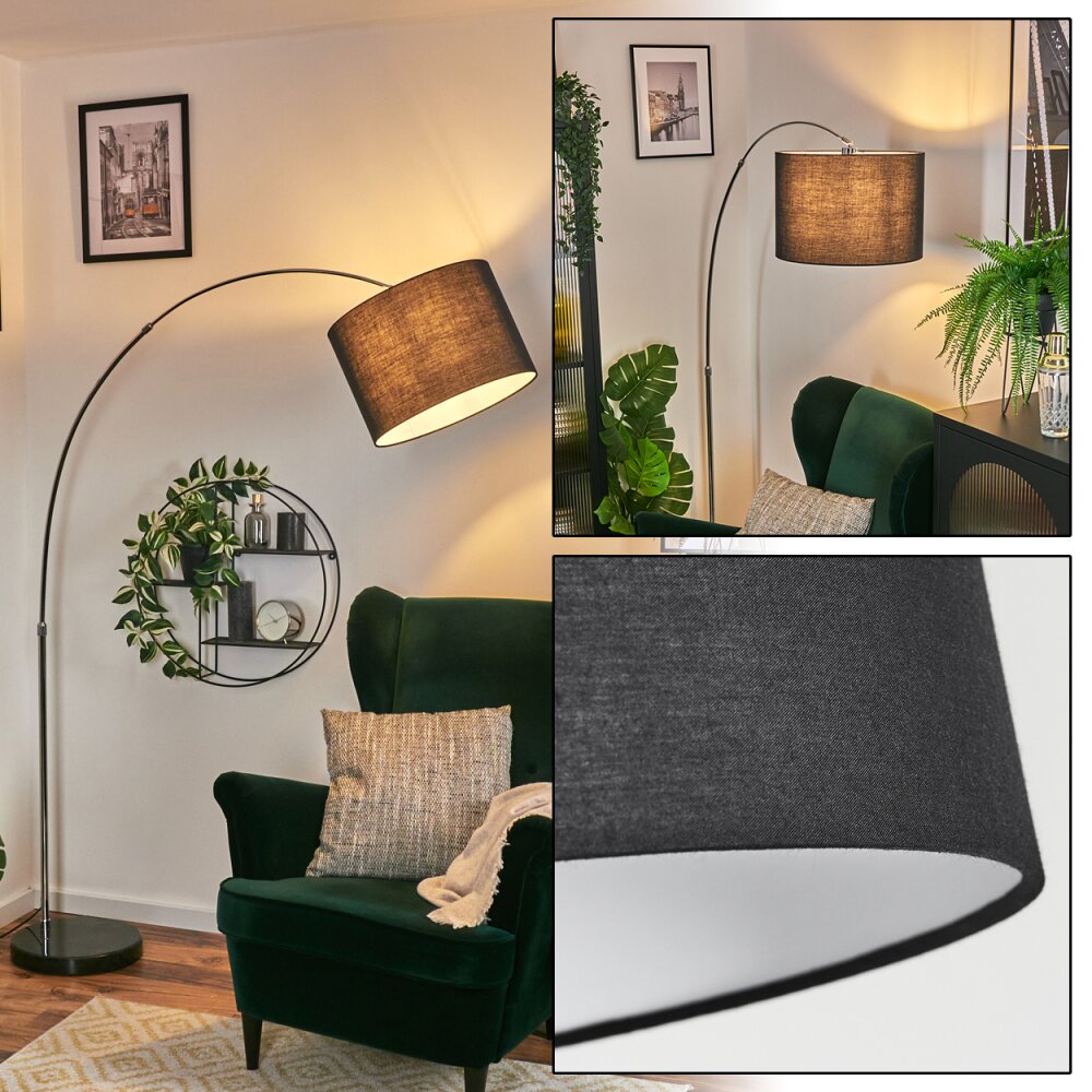 Bassagoda Stehleuchte 40 cm Chrom, Schwarz, 1-flammig main product photo