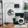 Bassagoda Stehleuchte 40 cm Chrom, Schwarz, 1-flammig