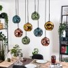 Ripoll Hängeleuchte Glas 20 cm Naturfarben, Schwarz, 8-flammig