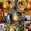 Ripoll Hängeleuchte Glas 20 cm Naturfarben, Schwarz, 8-flammig