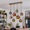 Ripoll Hängeleuchte Glas 20 cm, 25 cm Naturfarben, Schwarz, 8-flammig