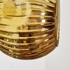 Ripoll Wandleuchte Glas 15 cm Chrom, Gold, Rauchfarben, 3-flammig