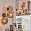 Ripoll Wandleuchte Glas 15 cm Klar, Rauchfarben, 3-flammig