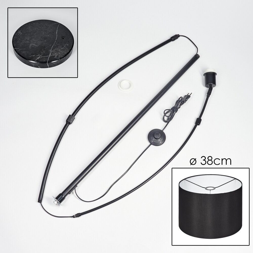 Soungou Stehleuchte 38 cm Schwarz, 1-flammig