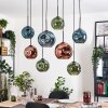Ripoll Hängeleuchte Glas 20 cm, 25 cm Naturfarben, Schwarz, 8-flammig