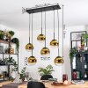 Gastor Hängeleuchte Glas 20 cm Gold, Klar, 6-flammig
