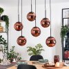Gastor Hängeleuchte Glas 20 cm Kupferfarben, 6-flammig