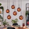 Gastor Hängeleuchte Glas 20 cm Kupferfarben, 6-flammig