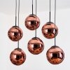 Gastor Hängeleuchte Glas 25 cm Kupferfarben, 6-flammig