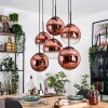 Gastor Hängeleuchte Glas 25 cm Klar, Kupferfarben, 6-flammig