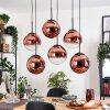 Gastor Hängeleuchte Glas 25 cm Klar, Kupferfarben, 6-flammig