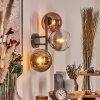 Koyoto Wandleuchte Glas 15 cm Gold, Klar, Kupferfarben, Rauchfarben, 3-flammig