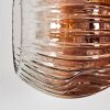 Ripoll Wandleuchte Glas 15 cm Gold, Klar, Kupferfarben, Rauchfarben, 3-flammig