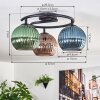 Koyoto Deckenleuchte Glas 15 cm Blau, Grün, Kupferfarben, 3-flammig
