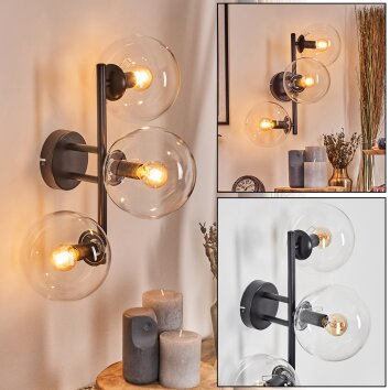 Gastor Wandleuchte Glas 15 cm Klar, 3-flammig