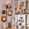 Gastor Wandleuchte Glas 15 cm Chrom, Klar, Rauchfarben, 3-flammig