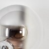 Gastor Wandleuchte Glas 15 cm Chrom, Klar, Rauchfarben, 3-flammig