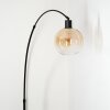 Koyoto Stehleuchte Glas 20 cm Schwarz, 1-flammig