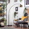 Ripoll Bogenstehlampe Glas 20 cm Schwarz, 1-flammig