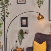 Ripoll Bogenstehlampe Glas 20 cm Schwarz, 1-flammig