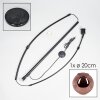 Ripoll Bogenstehlampe Glas 20 cm Schwarz, 1-flammig