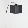 Soungou Bogenlampe 38 cm Schwarz, 1-flammig, Stoffschirm