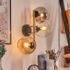 Koyoto Wandleuchte Glas 15 cm Gold, Schwarz, 3-flammig