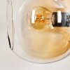 Koyoto Wandleuchte Glas 15 cm Gold, Schwarz, 3-flammig
