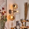 Koyoto Wandleuchte Glas 15 cm Gold, Schwarz, 3-flammig