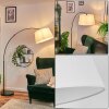 Bassagoda Bogenleuchte 45 cm Schwarz, 1-flammig, Stoff-Lampenschirm