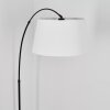 Bassagoda Bogenleuchte 45 cm Schwarz, 1-flammig, Stoff-Lampenschirm