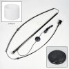 Bassagoda Stehleuchte 40 cm Chrom, Schwarz, 1-flammig